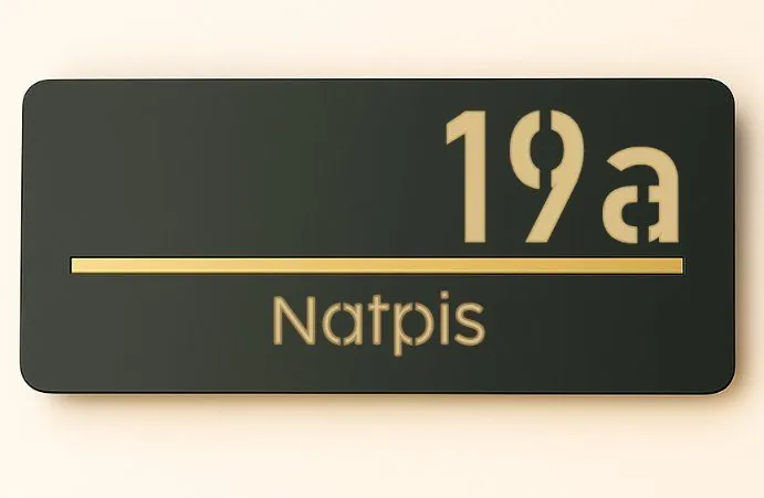 Art Deco metalni kućni broj 19a