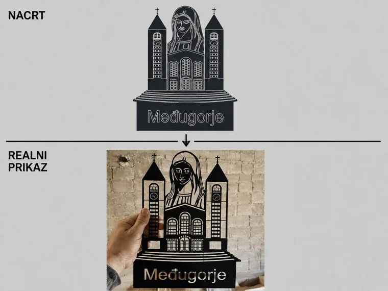 Metalni suvenir Međugorje